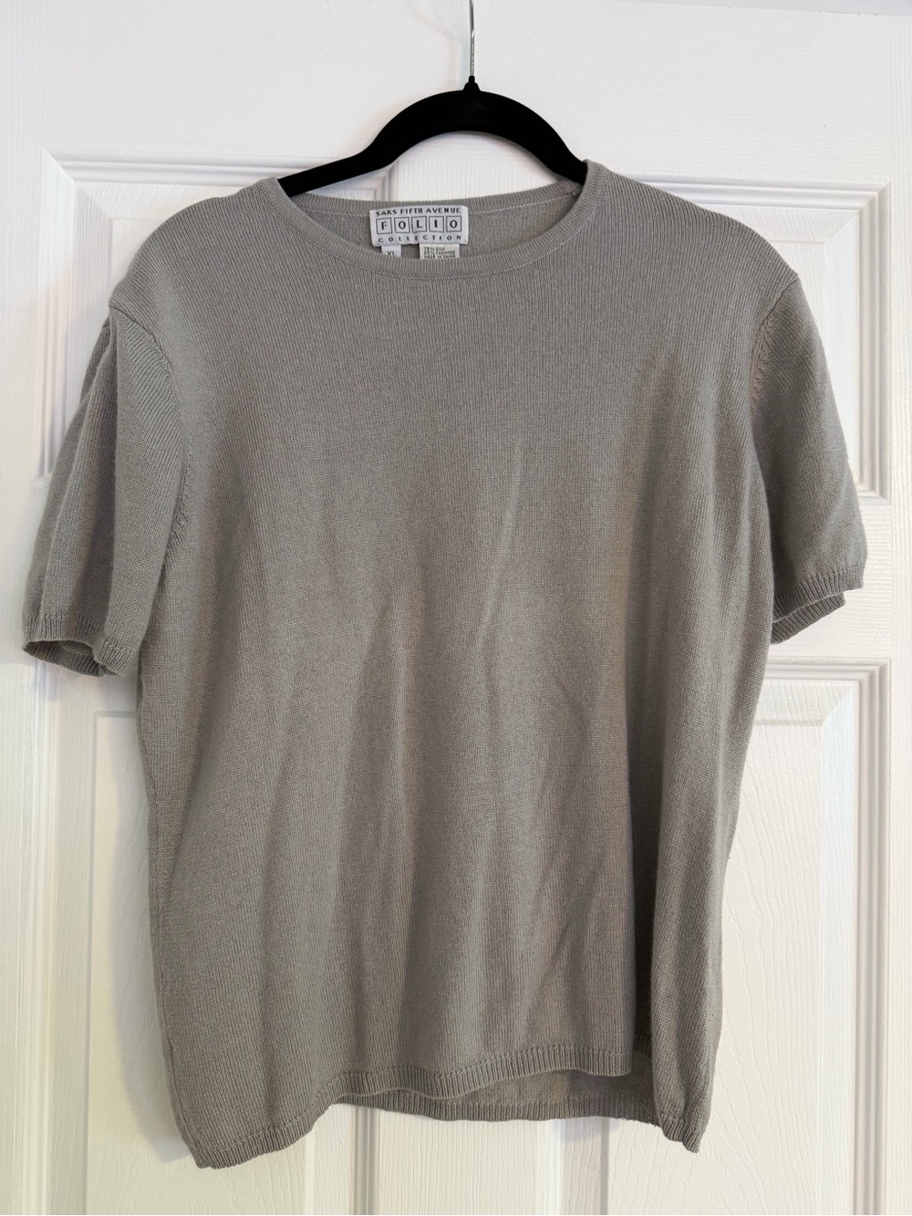 Saks Fifth Avenue Women's Short Sleeve Crewneck Cashmere Top